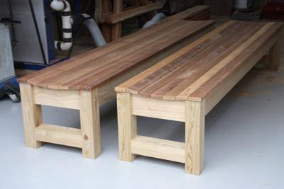 Comfort Curve Outdoor Bench Seats - handcrafted Australian timber outdoor furniture, view 4