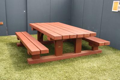 Communal Titan - Table Setting Outdoor Dining Sets - handcrafted Australian timber outdoor furniture, view 4