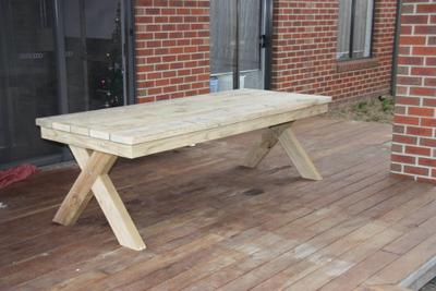 Garden X - Table Outdoor Tables - handcrafted Australian timber outdoor furniture, view 2
