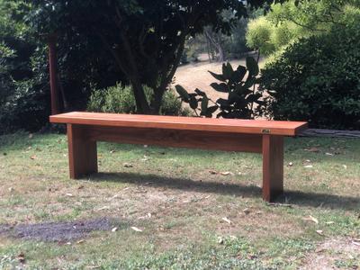 Linear Outline Outdoor Bench Seats - handcrafted Australian timber outdoor furniture, view 3