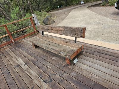 Rustic Legacy Outdoor Bench Seats - handcrafted Australian timber outdoor furniture, view 2