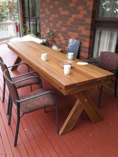 Garden X - Table Outdoor Tables - handcrafted Australian timber outdoor furniture, view 3