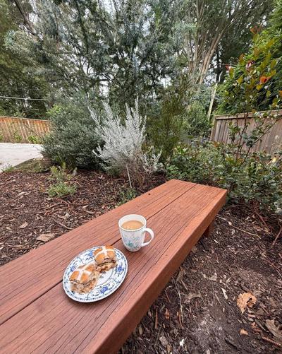 Iron Base Outdoor Coffee Tables - handcrafted Australian timber outdoor furniture, view 4