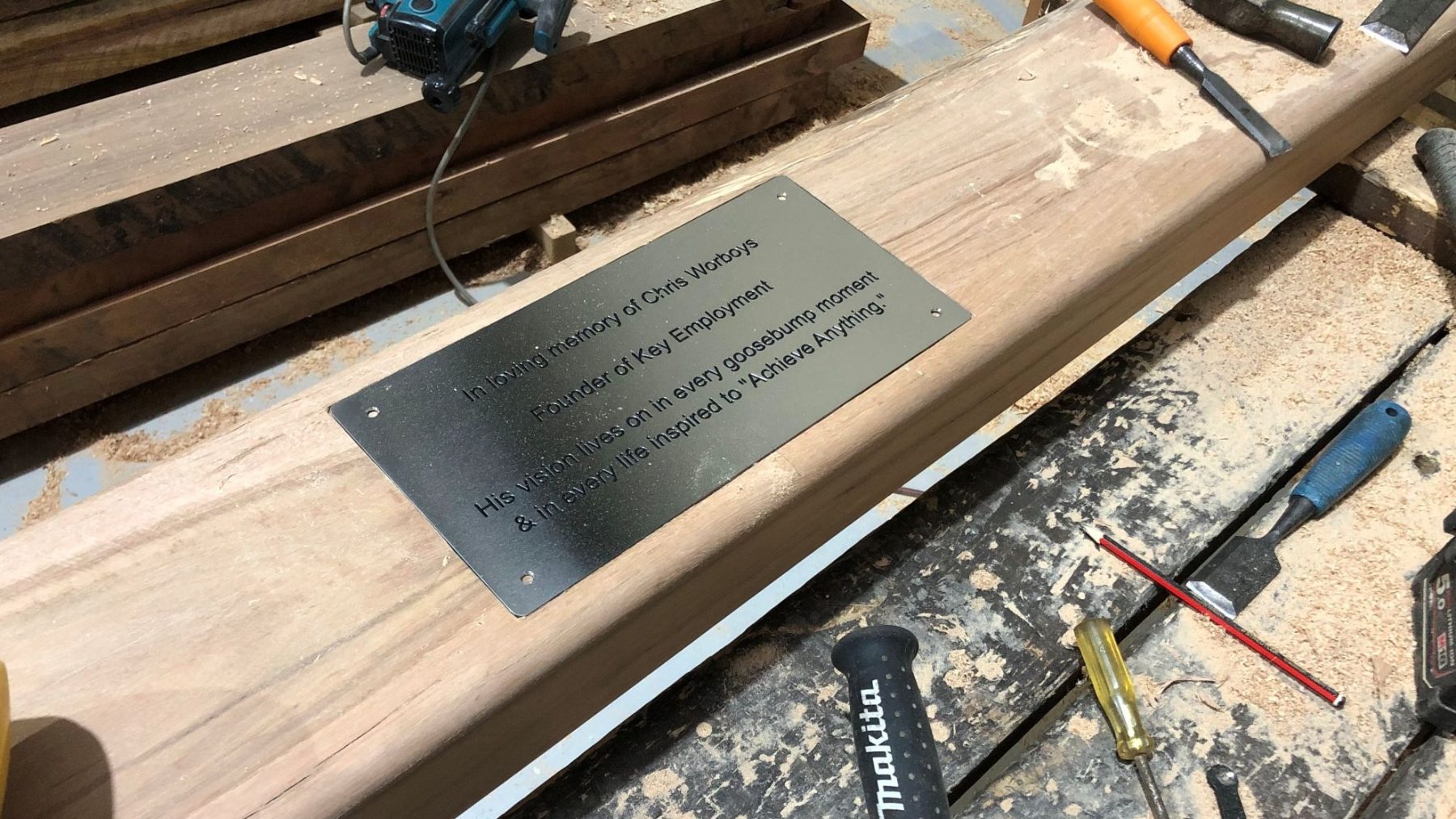 The Care We Take: Crafting a Memorial Bench Seat