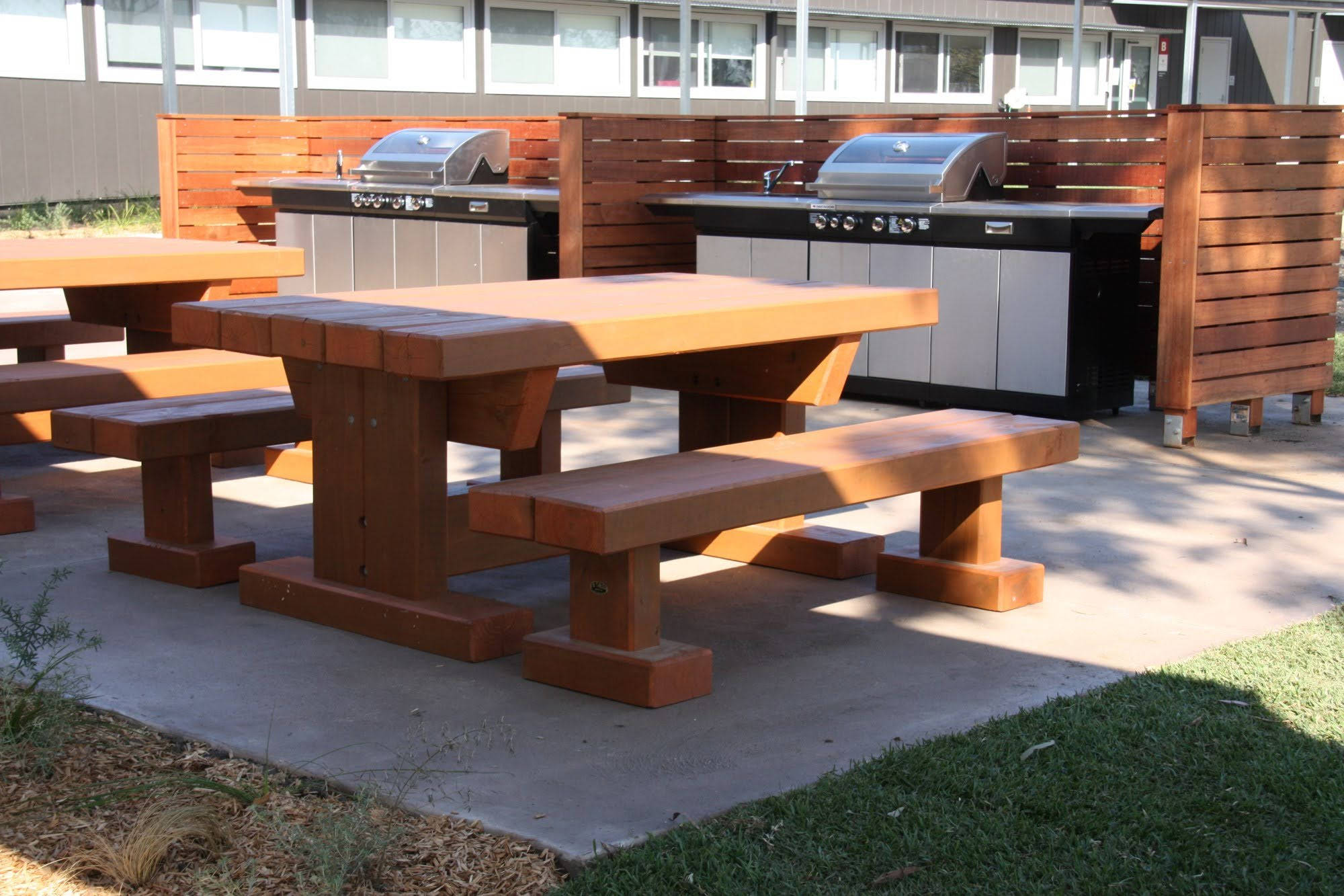 Iron Queen Rustic Sleeper Picnic Table