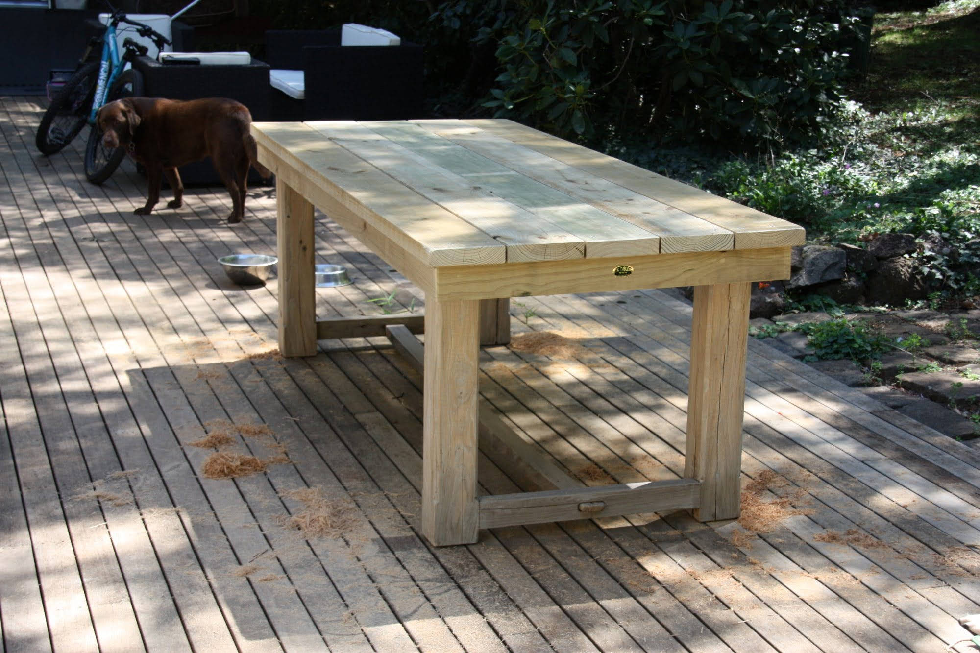 Solid Post Solid Timber Outdoor Table