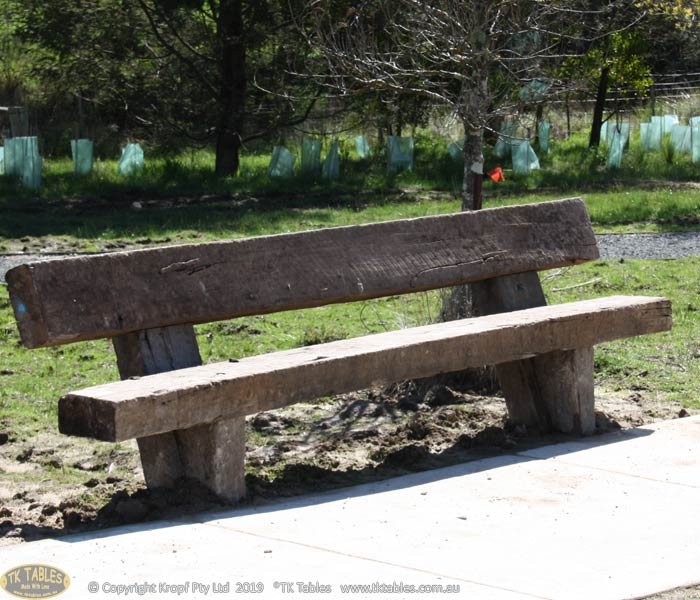 Anchored Garden Bench Seat