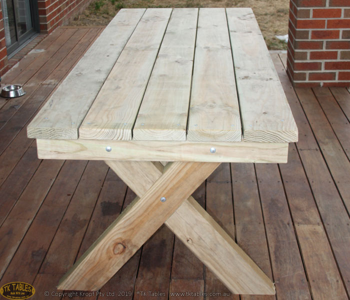 Cross Legged Wooden Table