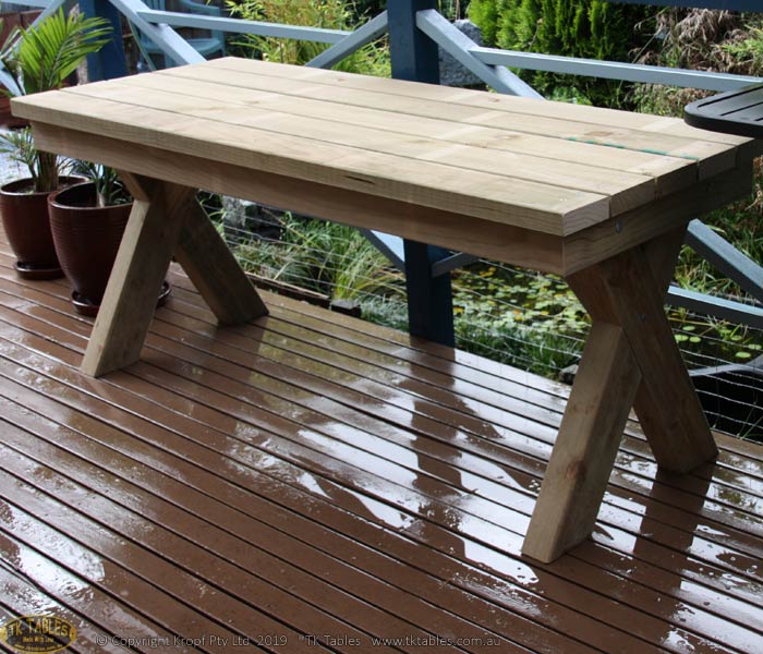 Cross Legged Wooden Table