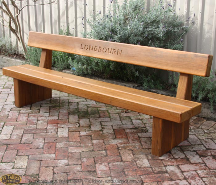 Memorial Wooden Bench Seat Outdoor, Wooden Bench Set Outdoor