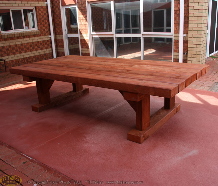 Kings Outdoor Timber Furniture Sleeper Rustic Table Only