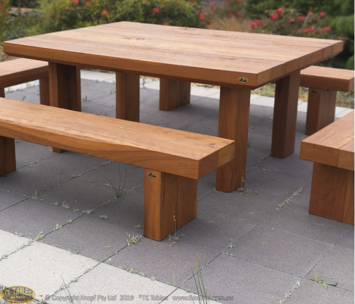 Kings Outdoor Timber Furniture Sleeper Rustic Table Only